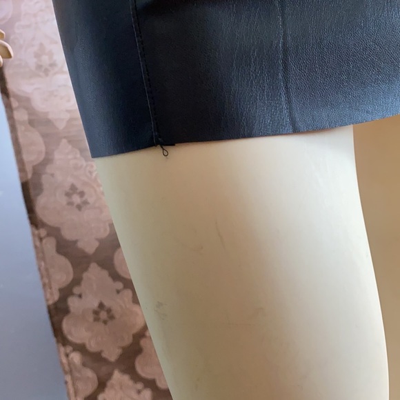 Combo sheer/leather mini dress - Picture 6 of 7